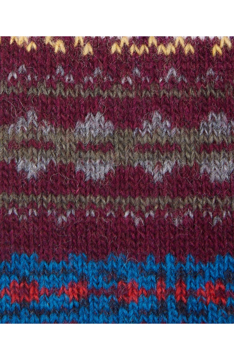 Barbour Boyd Lambswool Blend Socks, Alternate, color, Burgundy