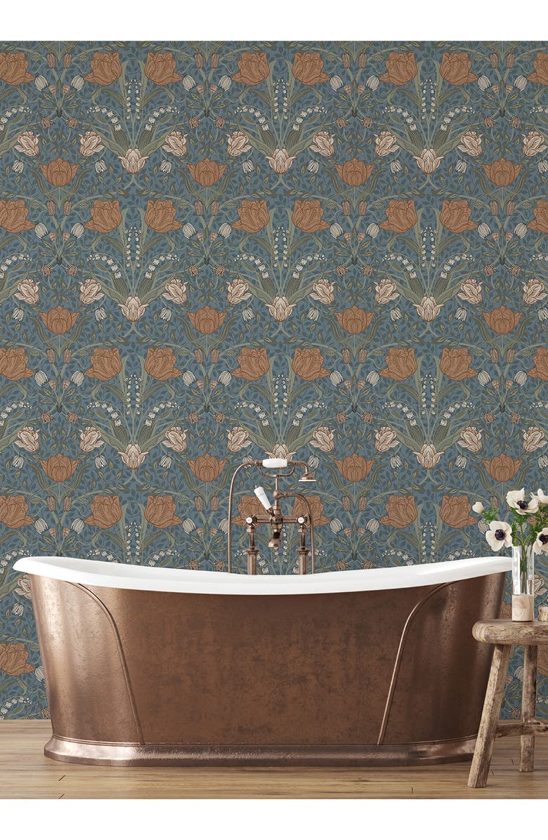 Wallpops Filippa Tulip Wallpaper, Alternate, color, Blue