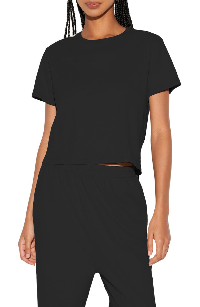 Spiritual Gangster Quincey Slub Cotton Crop T-Shirt, Main, color, 