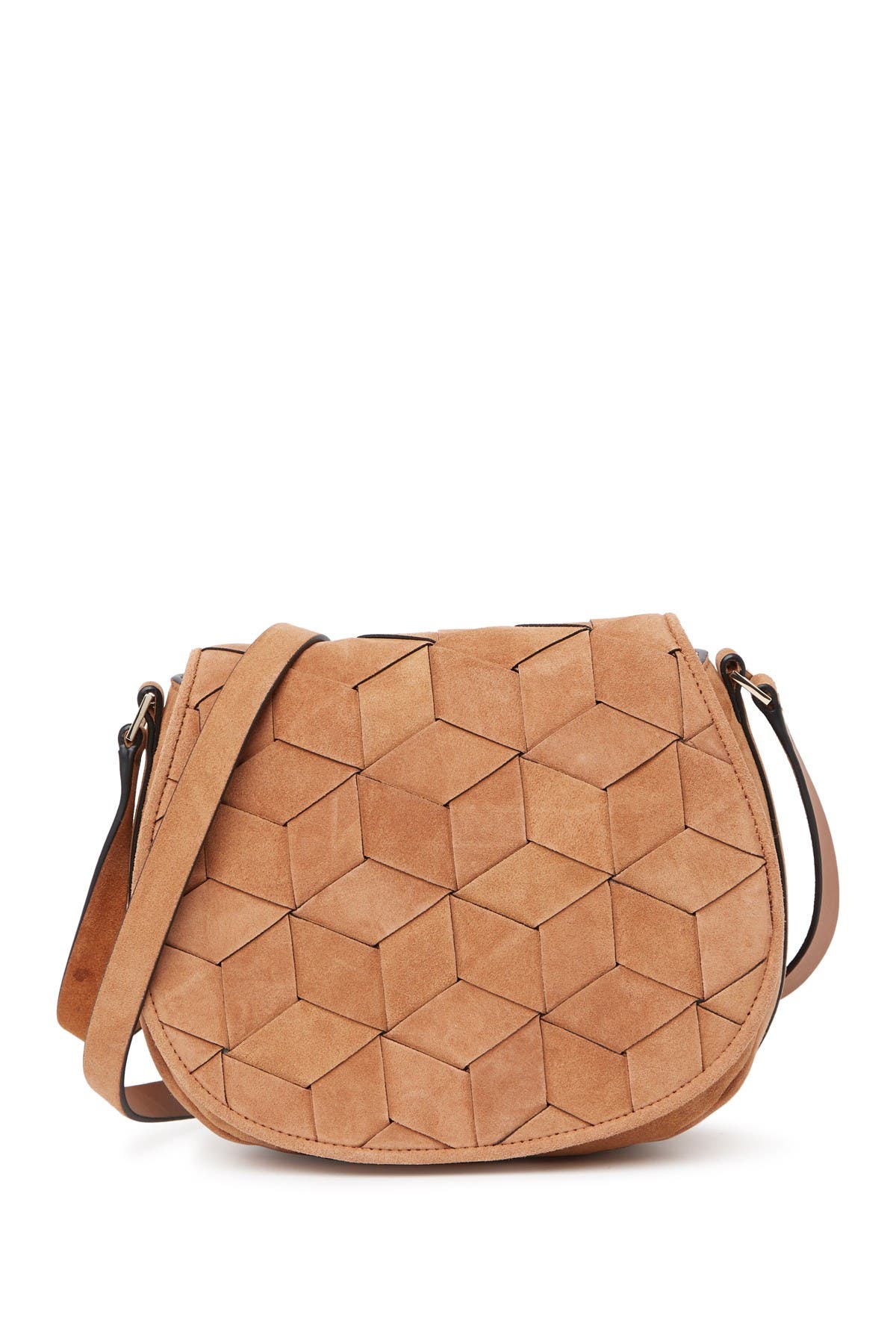Escapade Suede Saddle Bag, Main, color, TAN