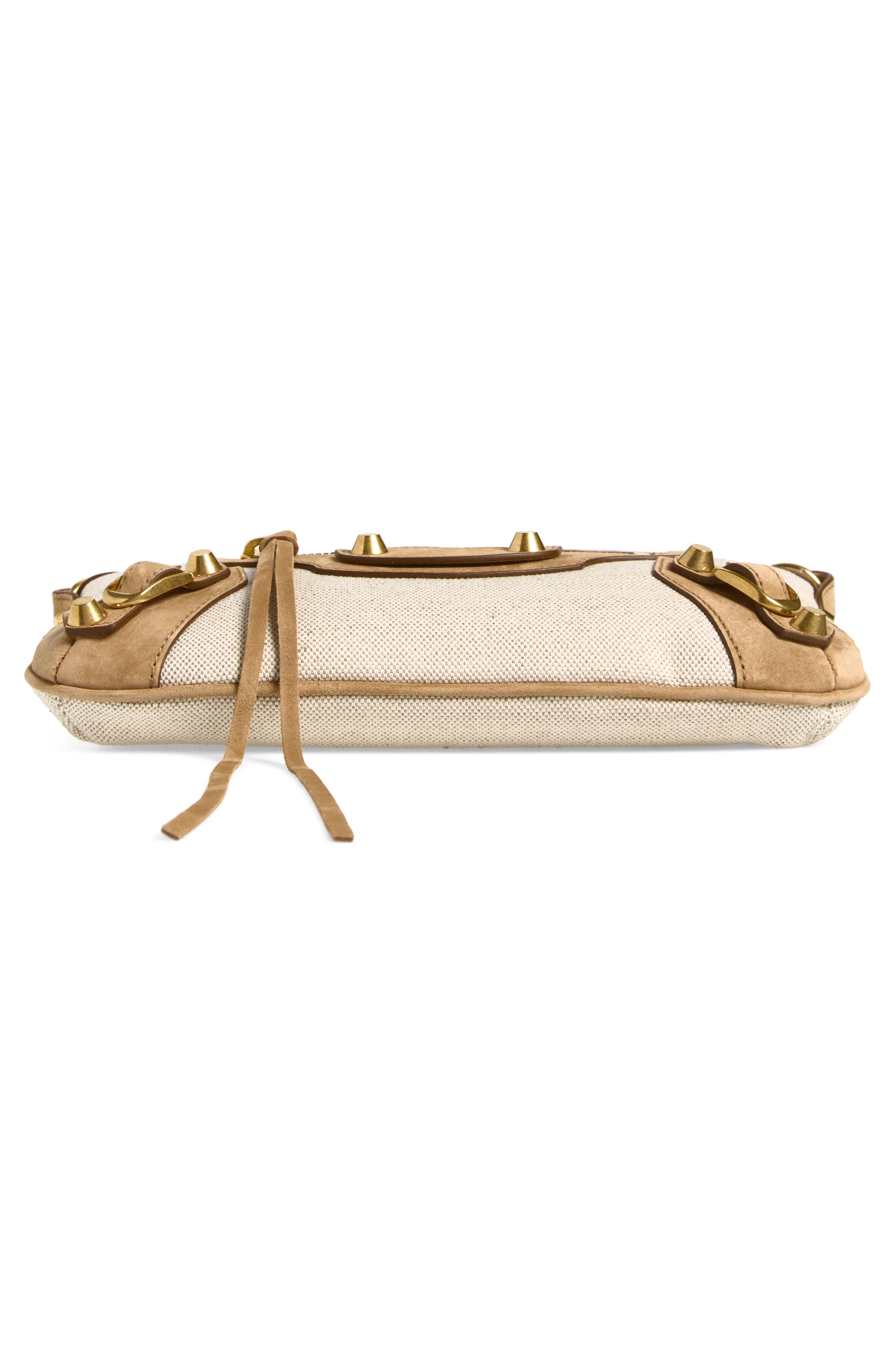 Le City Pouch Canvas & Leather Shoulder Bag, Alternate, color, 9226 NATURAL/ CAMEL
