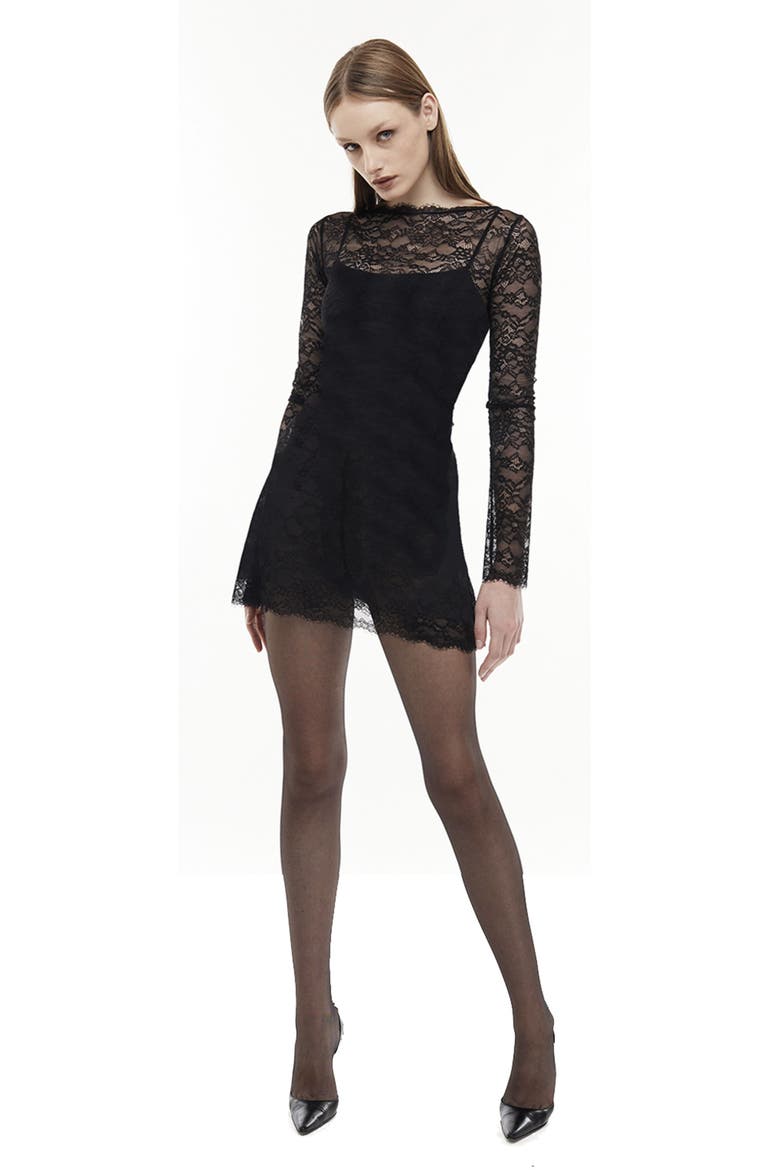 Refaela Lace Mini Dress, Main, color, Black