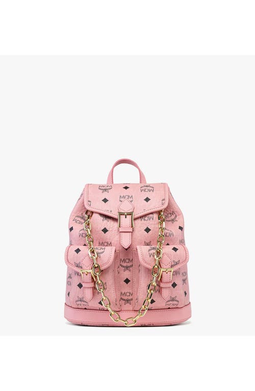 Mcm Mini Aren Drawstring Backpack In Pink