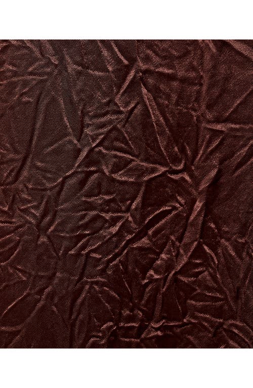 Mango Crinkled Effect Straight Leg Pants In Burgundy