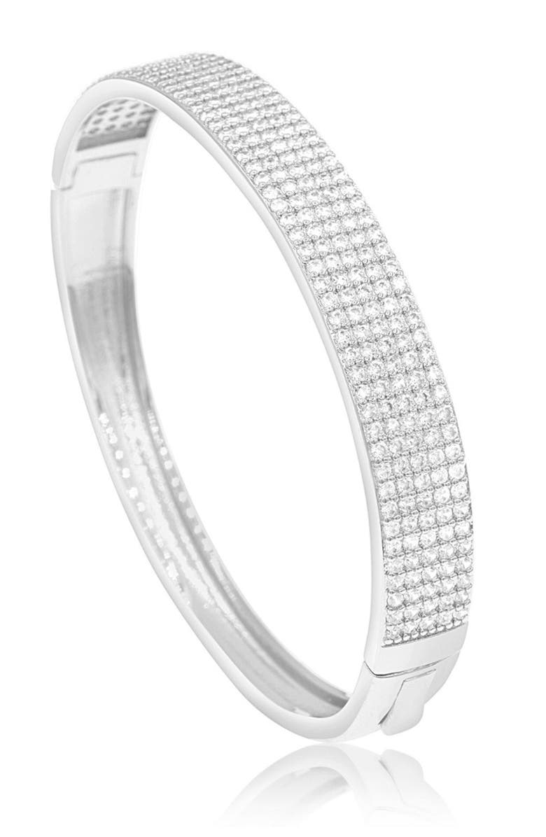 SHYMI Five Row Pavé Bangle Bracelet, Alternate, color, Silver