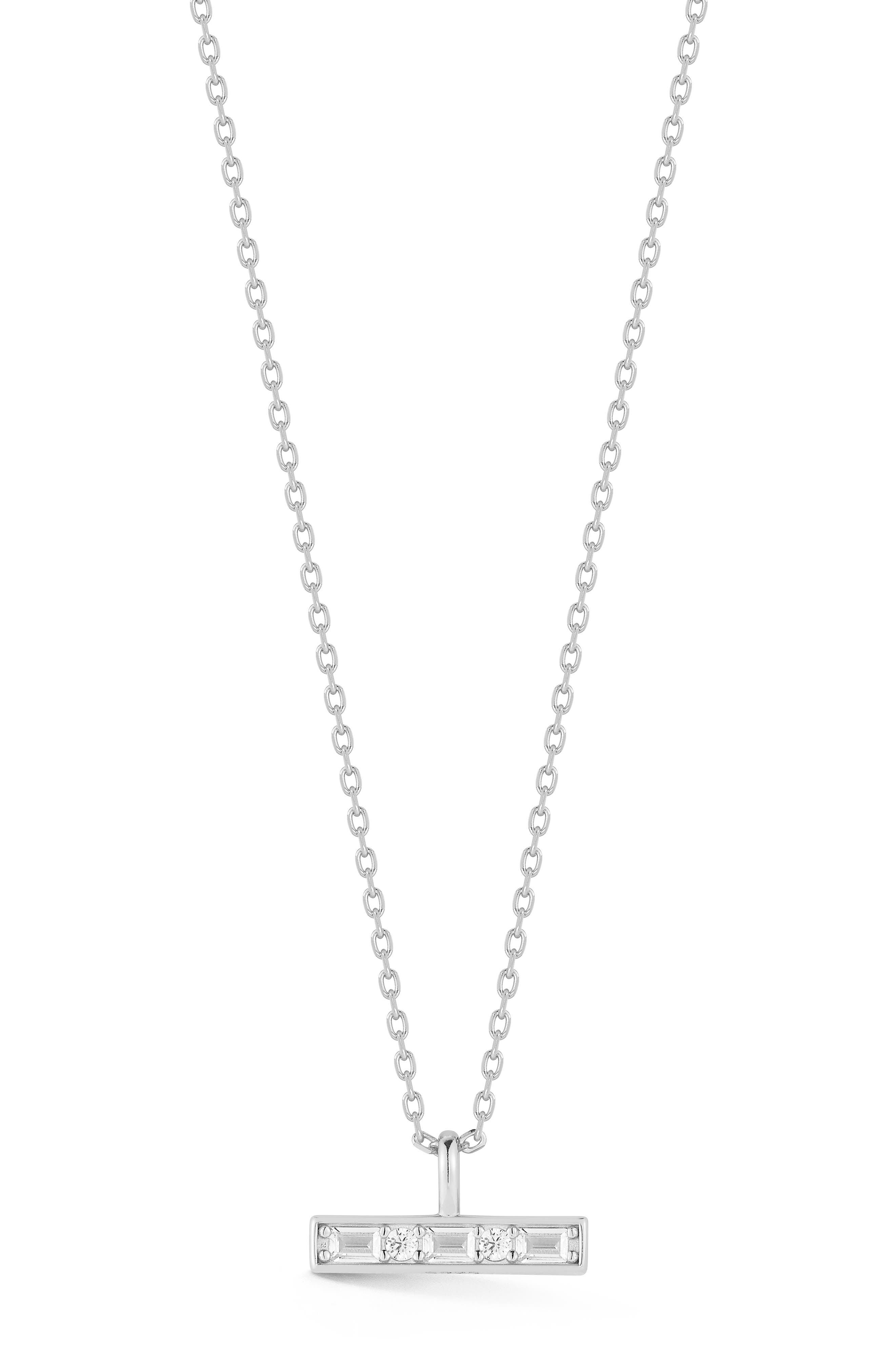 GLAZE JEWELRY Cubic Zirconia Bar Pendant Necklace
