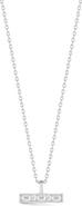 GLAZE JEWELRY Cubic Zirconia Bar Pendant Necklace