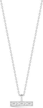 GLAZE JEWELRY Cubic Zirconia Bar Pendant Necklace
