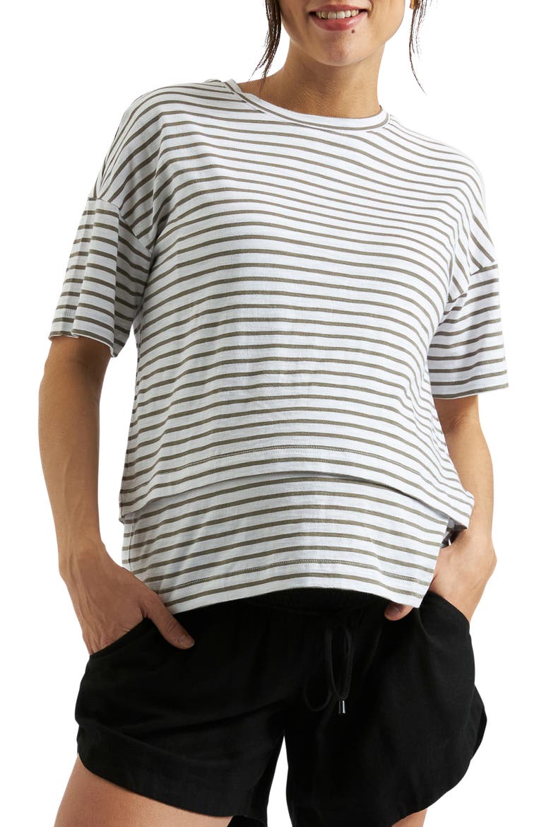 Claudette Nursing Tee, Main, color, WHITE INK