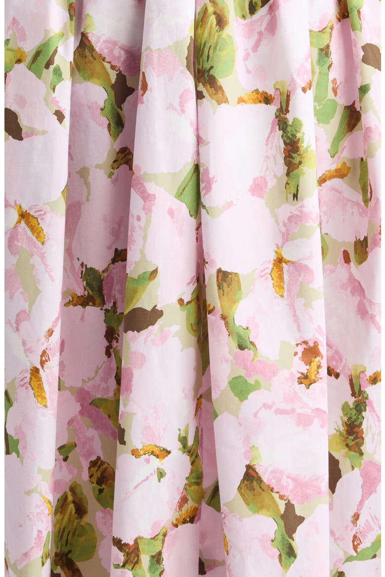 Watercolor Iris Cotton Stretch Poplin Sundress, Alternate, color, PINK/ IVORY