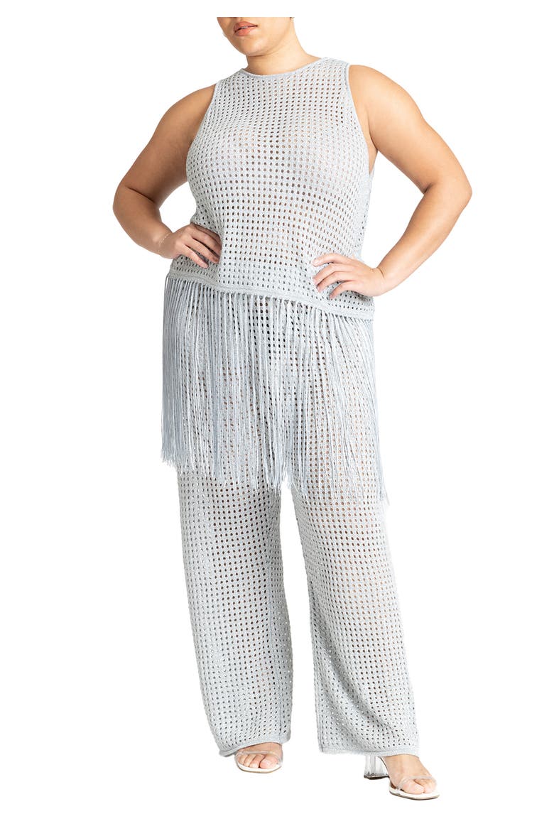 Metallic Crochet Pant, Main, color, METALLIC