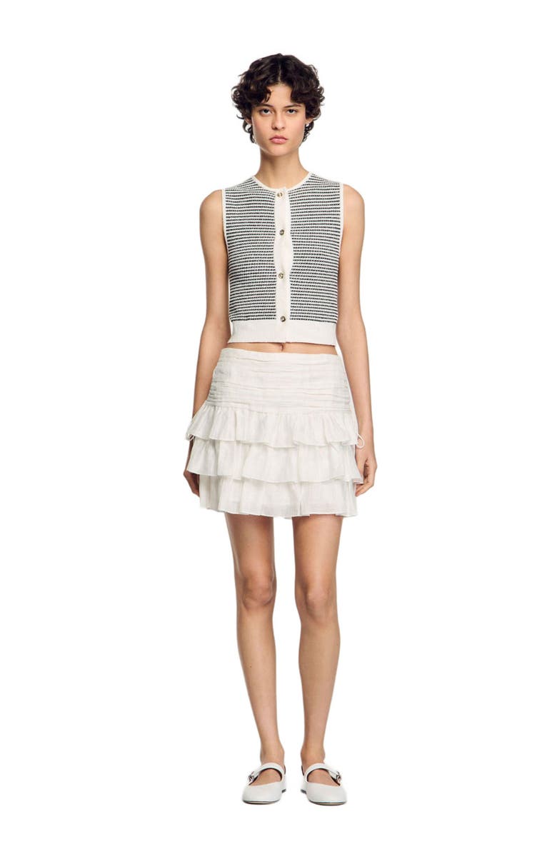 SANDRO Short ruffled skirt, Alternate, color, 