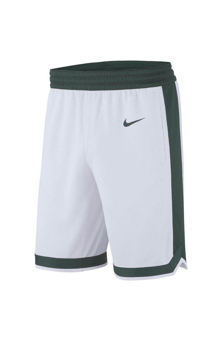 Nike Men's Nike White Michigan State Spartans Retro Replica Basketball Shorts, Alternate, color, White