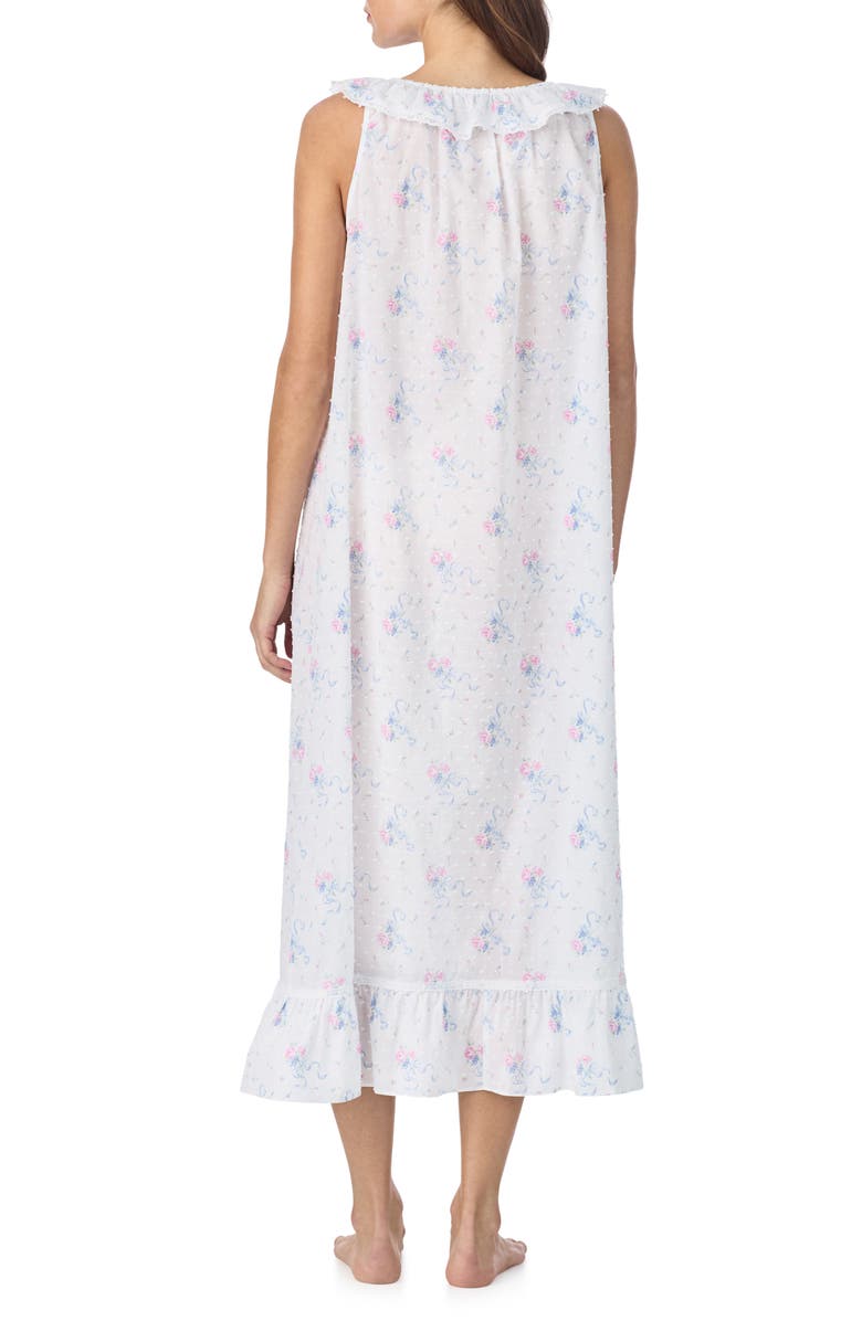 Eileen West Sleeveless Swiss Dot Cotton Ballet Nightgown, Alternate, color, 