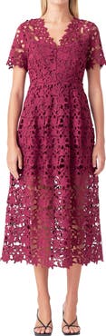 Endless Rose Allover Lace Midi Dress