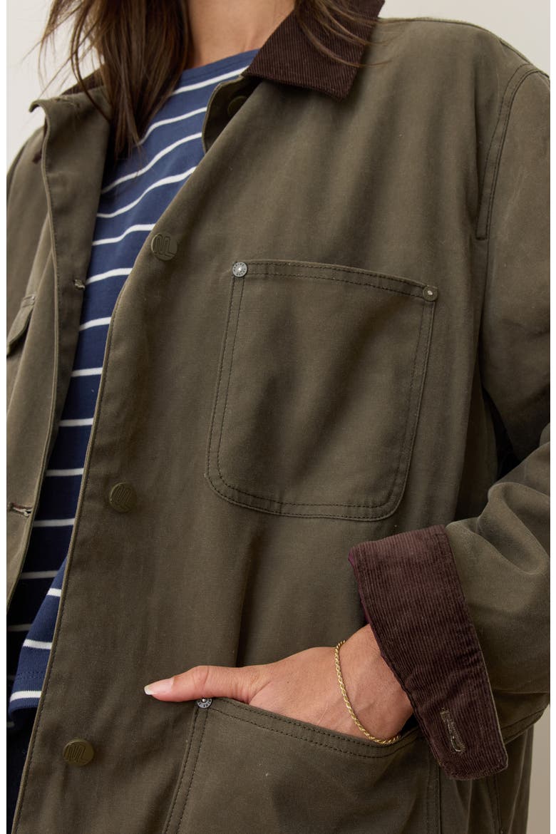 Cotton Barn Jacket, Alternate, color, OLIVE