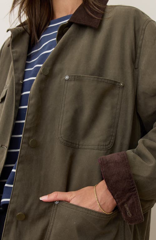 Marine Layer Cotton Barn Jacket In Green