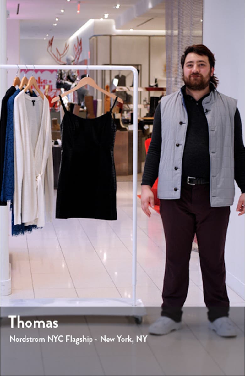 Hildegard Croc Embossed Faux Leather Minidress, sales video thumbnail