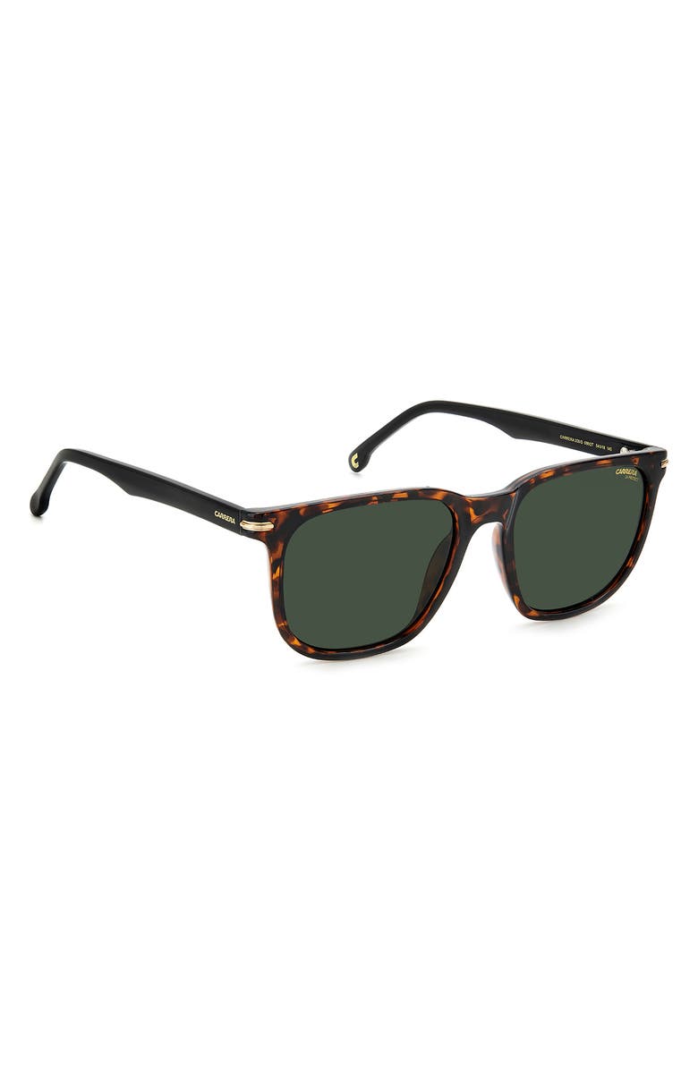 Carrera Eyewear 54mm Rectangular Sunglasses, Alternate, color, Havana