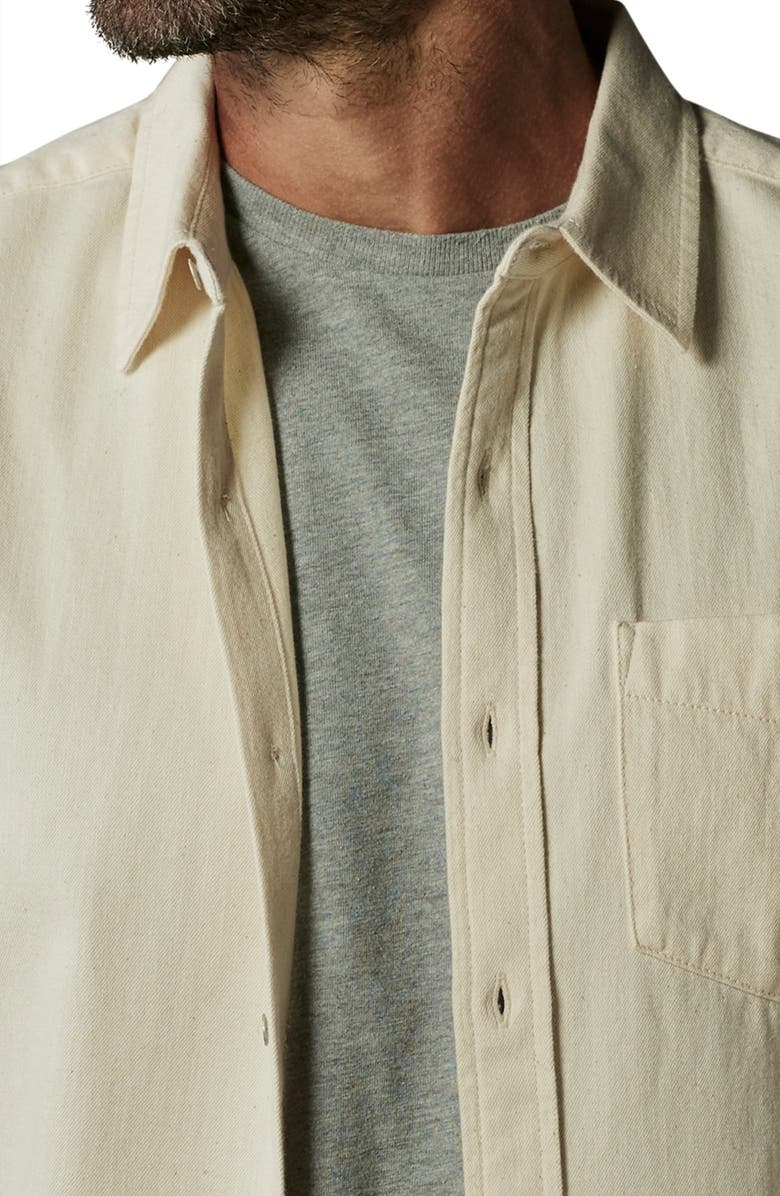 The Normal Brand Denim Button-Up Shirt, Alternate, color, Ecru
