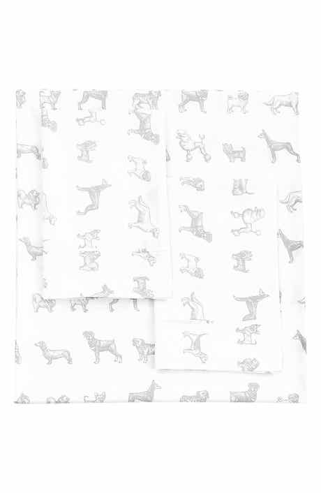 MELANGE HOME Dog 400 Thread Count Cotton Sheet Set