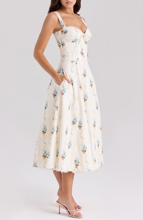 Rosalee Corset Fit & Flare Sundress