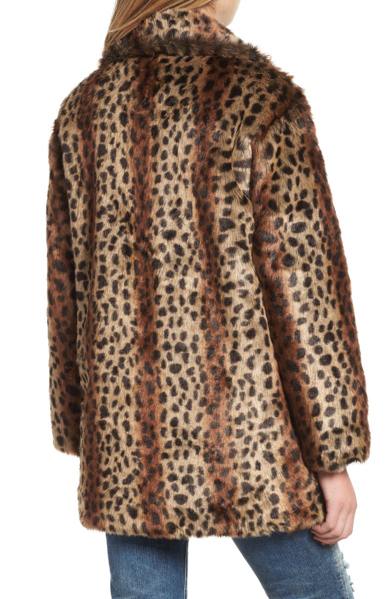 Heartloom Mika Leopard Faux Fur Jacket, Alternate, color, 