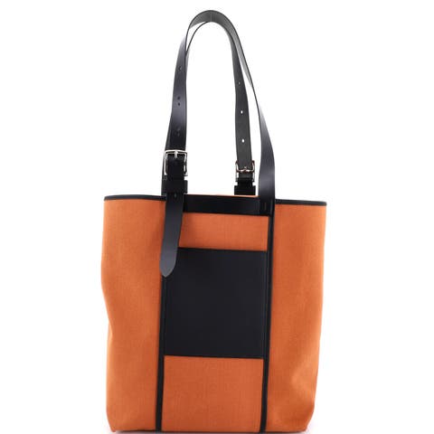 Etriviere Pocket Tote Toile and Leather 27