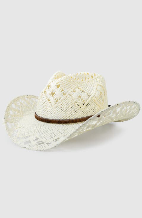 Twister Breeze  Handwoven Straw Sun Hat - Bohemian Summer Cowboy Hat
