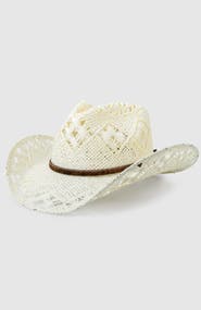 Manela Twister Breeze Handwoven Straw Sun Hat - Bohemian Summer Cowboy Hat