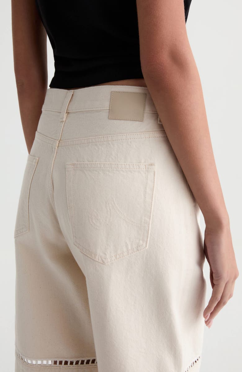 AG Thalia Ladder Stitch Detail Denim Shorts, Alternate, color,