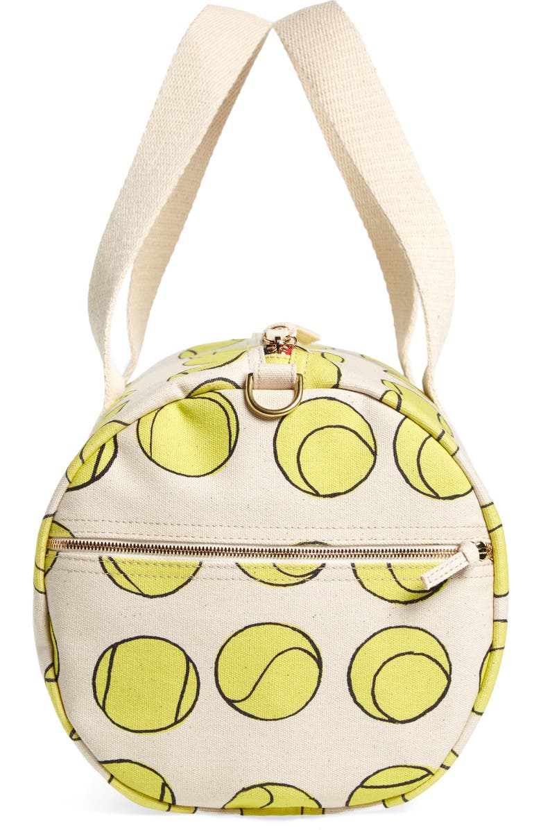 Clare V. Tennis Balls Canvas Duffle Bag, Alternate, color,