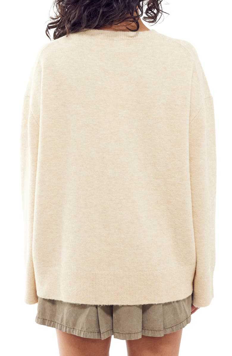 BDG Urban Outfitters Boyfriend Crewneck Sweatshirt, Alternate, color, Ecru