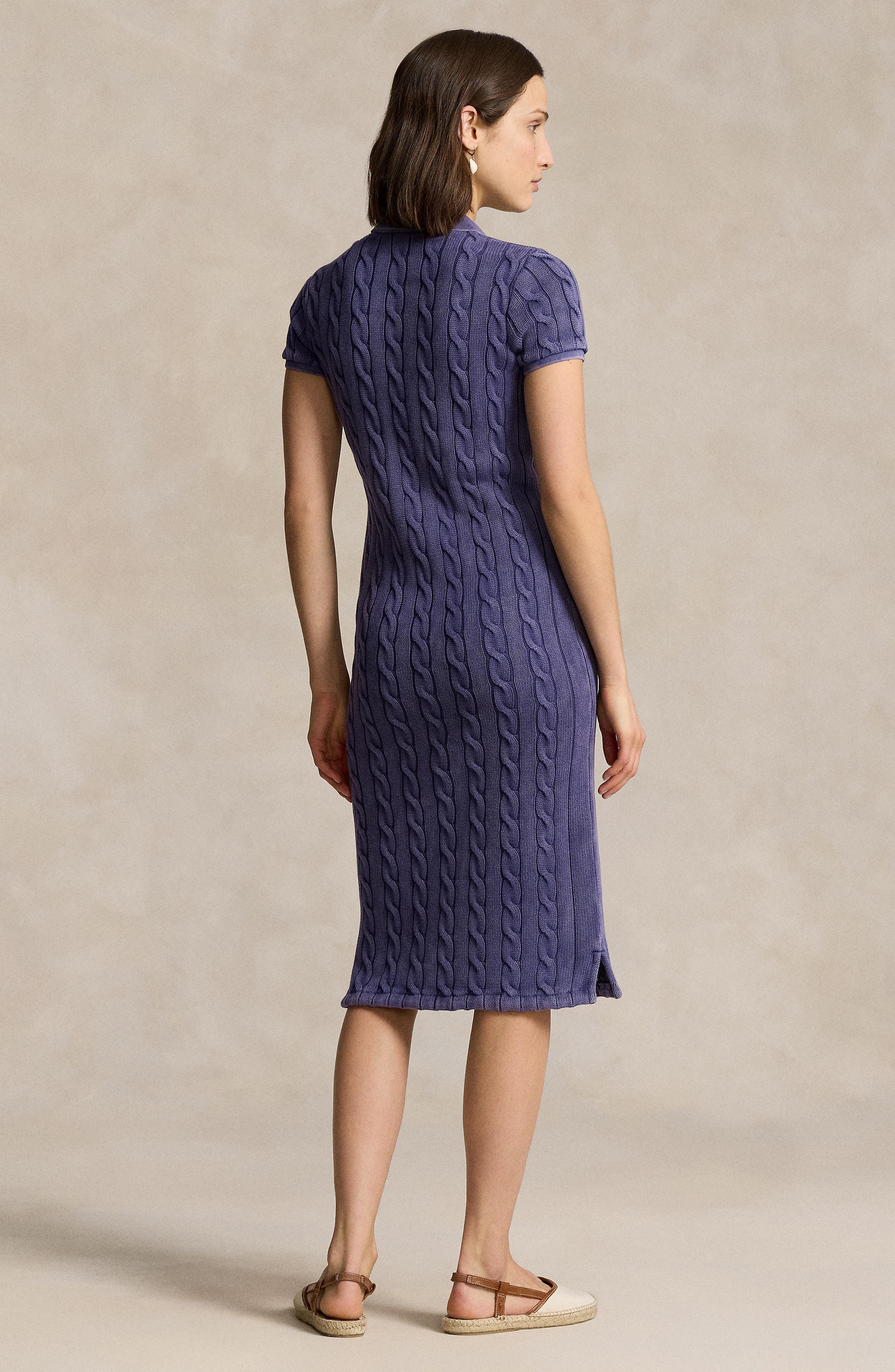 cotton polo sweater dress The Averie Polo Rib Sweater Dress