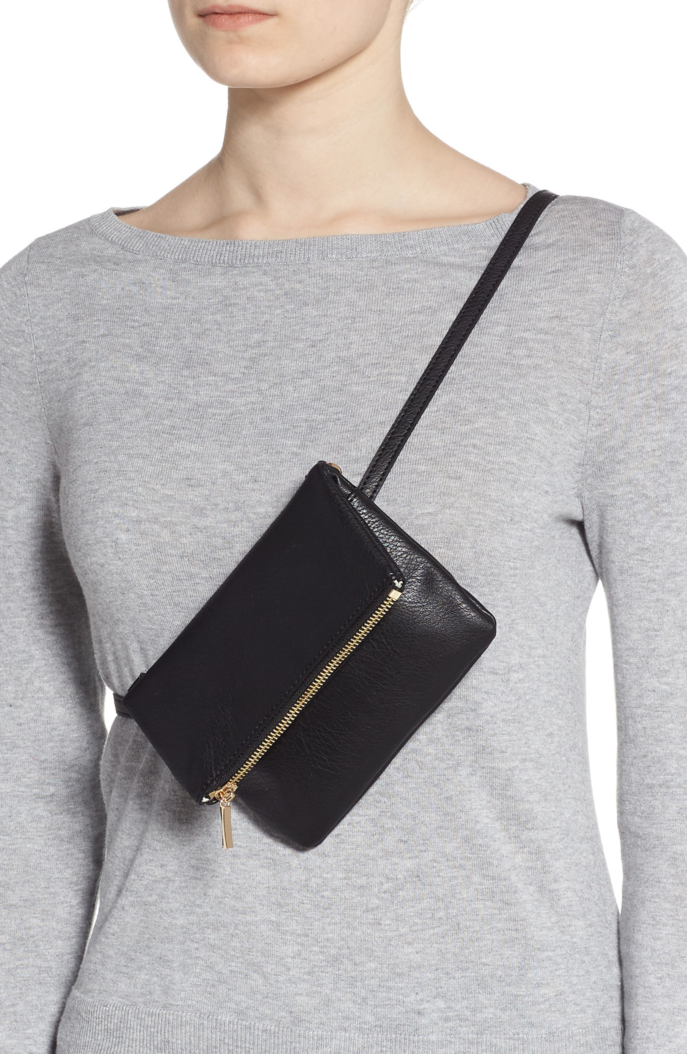 Sole Society Cassie Faux Leather Belt Bag, Alternate, color, 