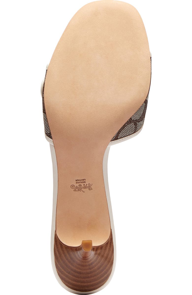 COACH Margot Signature Jacquard Slide Sandal, Alternate, color, Oak/Chalk