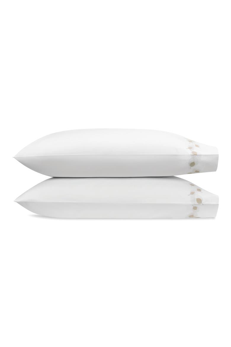 Feather Set of 2 Pillowcases, Main, color, CHAMPAGNE