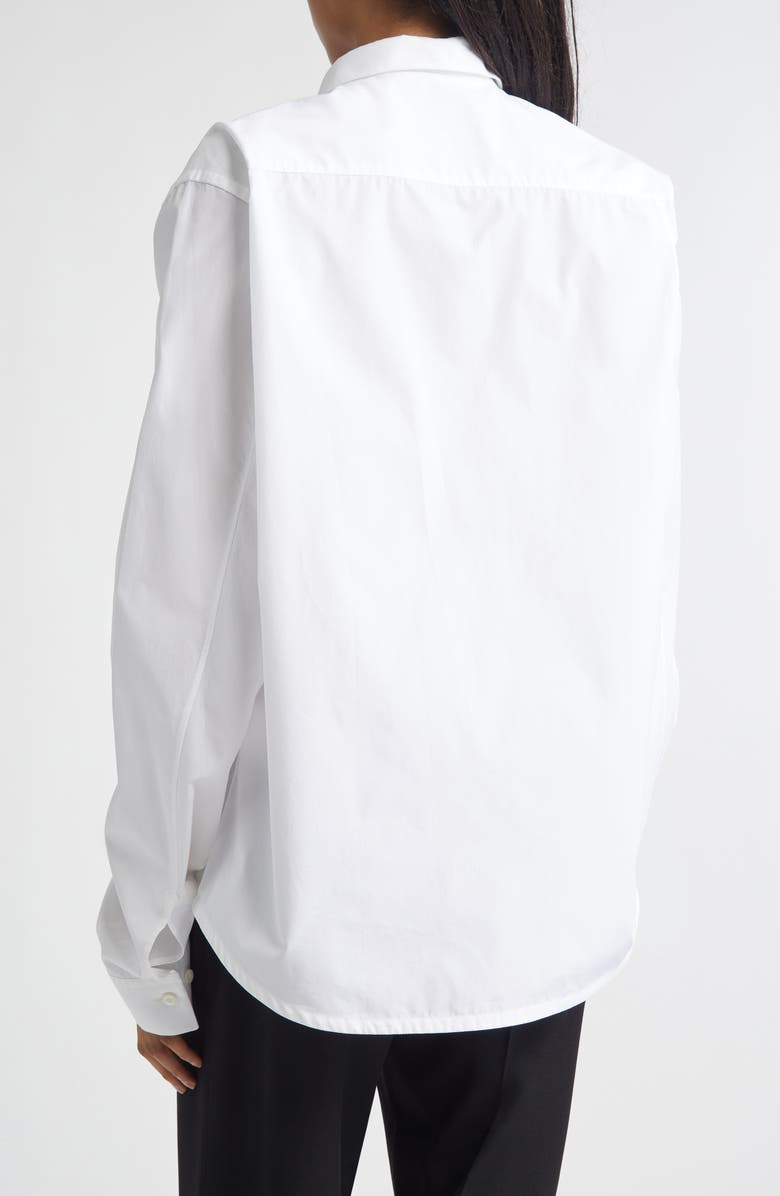 RIER Cotton Button-Up Shirt, Alternate, color, White Popeline