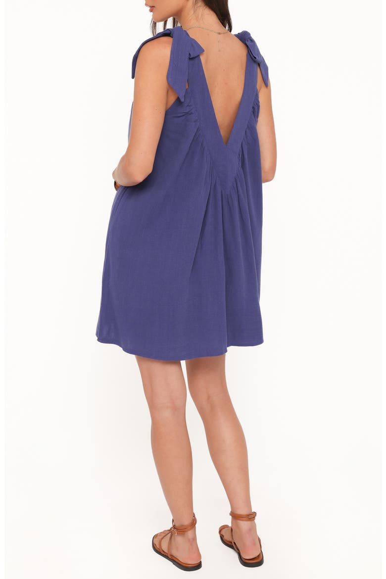Trina Tie Shoulder Shift Minidress, Alternate, color, NAVY