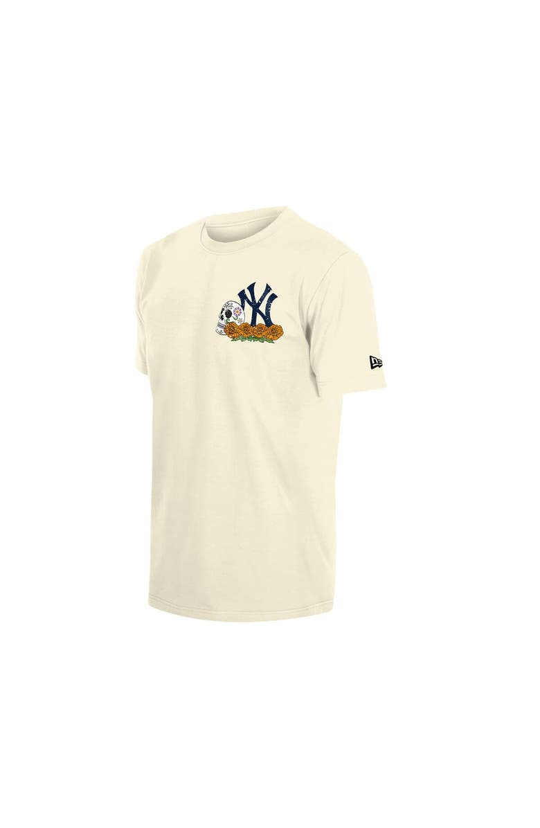 New Era Men's New Era Natural New York Yankees Dia de los Muertos Sugar Skull T-Shirt, Alternate, color, Natural