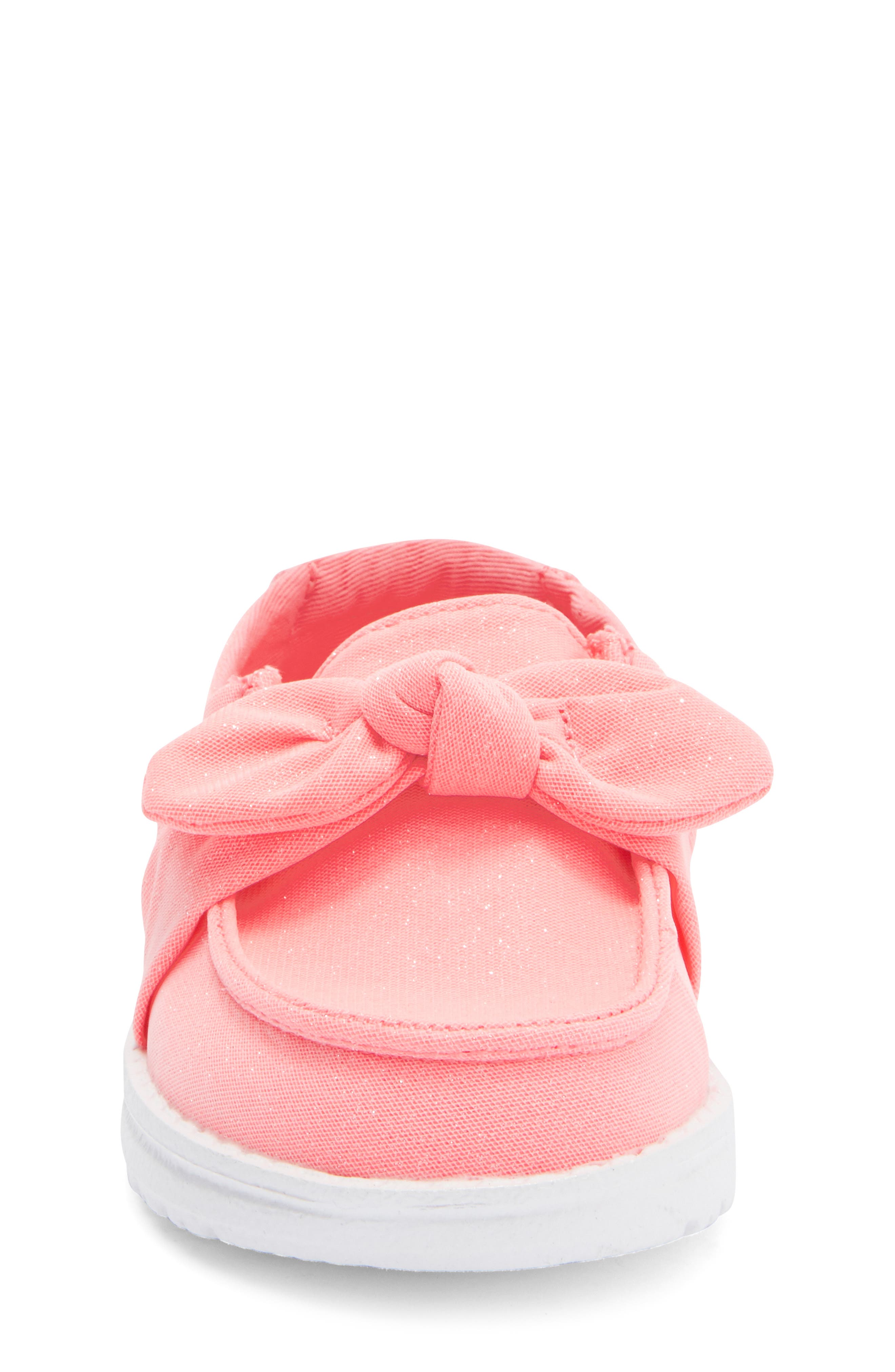 Hey Dude Kids' Wendy Bow Essentials Sneaker, Alternate, color, Pink
