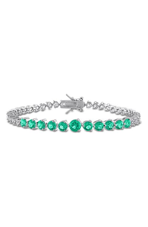 Created Emerald Tennis Bracelet