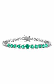 Created Emerald Tennis Bracelet