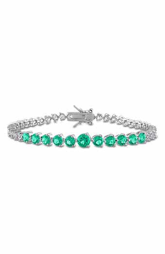 Created Emerald Tennis Bracelet