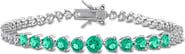 DELMAR Created Emerald Tennis Bracelet