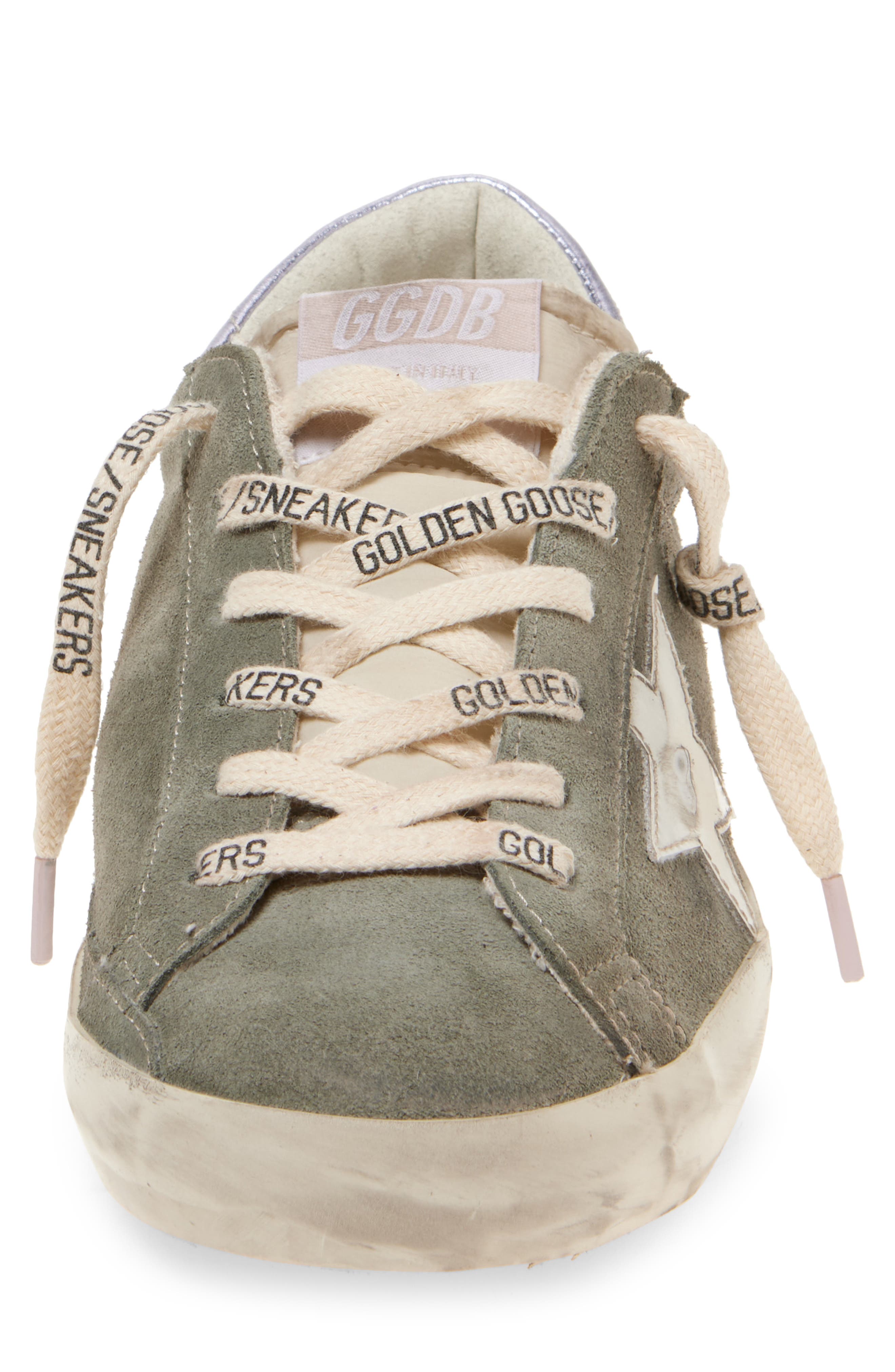 Golden Goose Super-Star Low Top Sneaker, Alternate, color, Green/ Lilla/ White