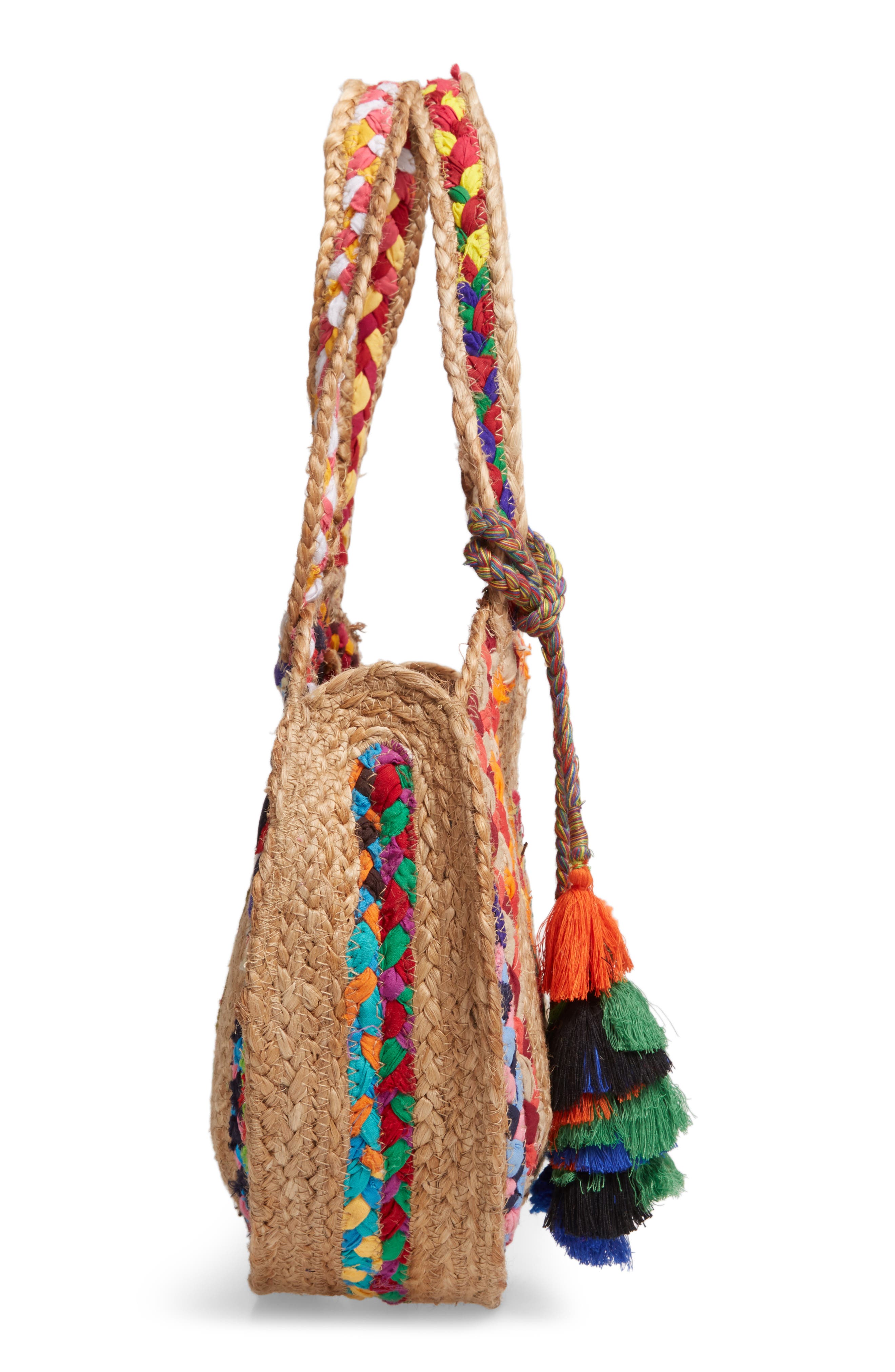 Steve Madden Balzie Woven Circle Tote, Alternate, color, 