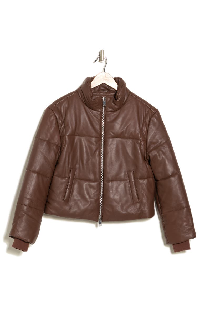 Walter Baker Lorenza Leather Puffer Jacket, Alternate, color, 
