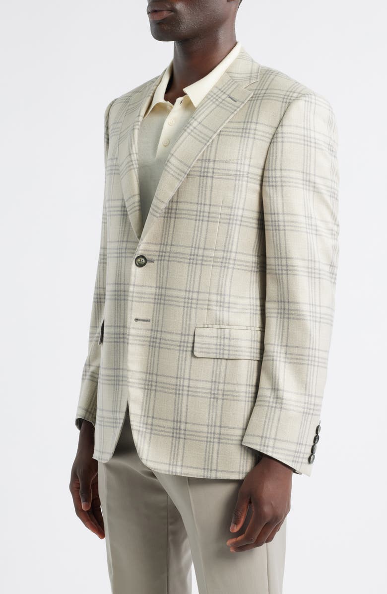Canali Siena Regular Fit Silk & Cashmere Sport Coat, Alternate, color, Beige