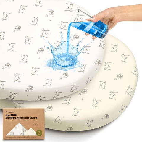2-Pack Isla [Protect+] Waterproof Bassinet Sheets